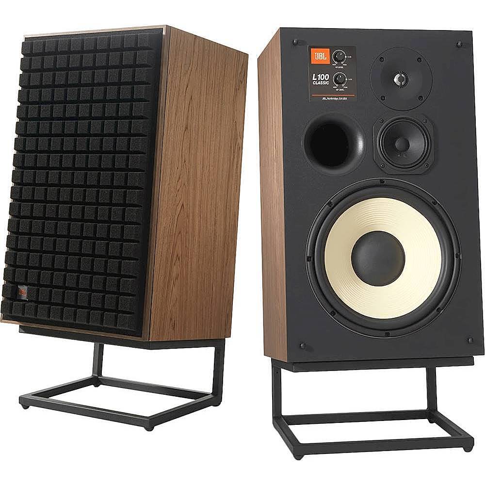 Best Buy JBL 12" 3Way Bookshelf Loudspeakers (Each) Satin Walnut Wood