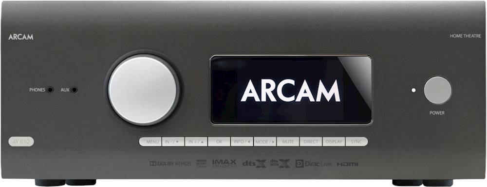 Arcam AVR10 595W 7.1.4-Ch. With Google Cast 4K Ultra HD HDR Compatible A/V Home Theater Receiver Gray ARCAVR10AM Best Buy