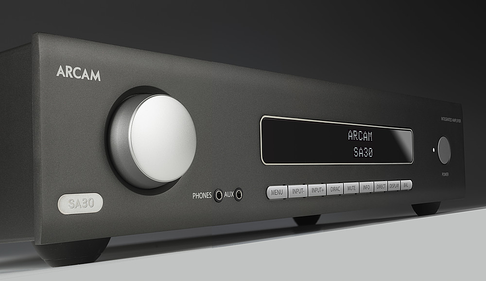 Left View: Arcam - SA30 2-Ch. Intelligent Integrated Amplifier with Googlecast and Dirac Live - Gray