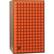Front. JBL - 12" 3-Way Bookshelf Loudspeakers (Each) - Satin Walnut Wood Veneer with Orange Grille.
