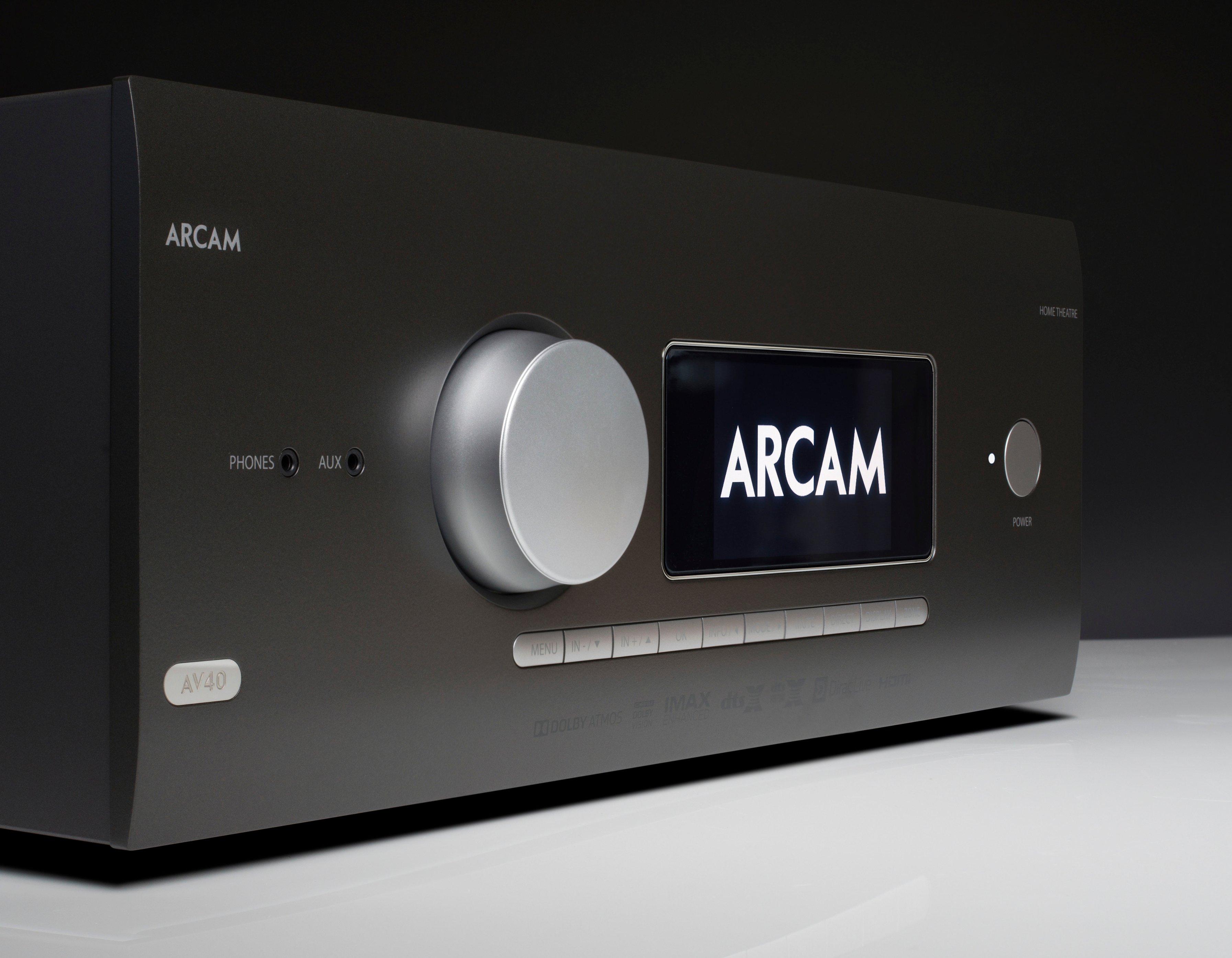 Angle View: Arcam - AV40 9.1.6-Ch. With Google Cast 4K Ultra HD HDR Compatible A/V Home Theater Preamplifier Processor - Gray