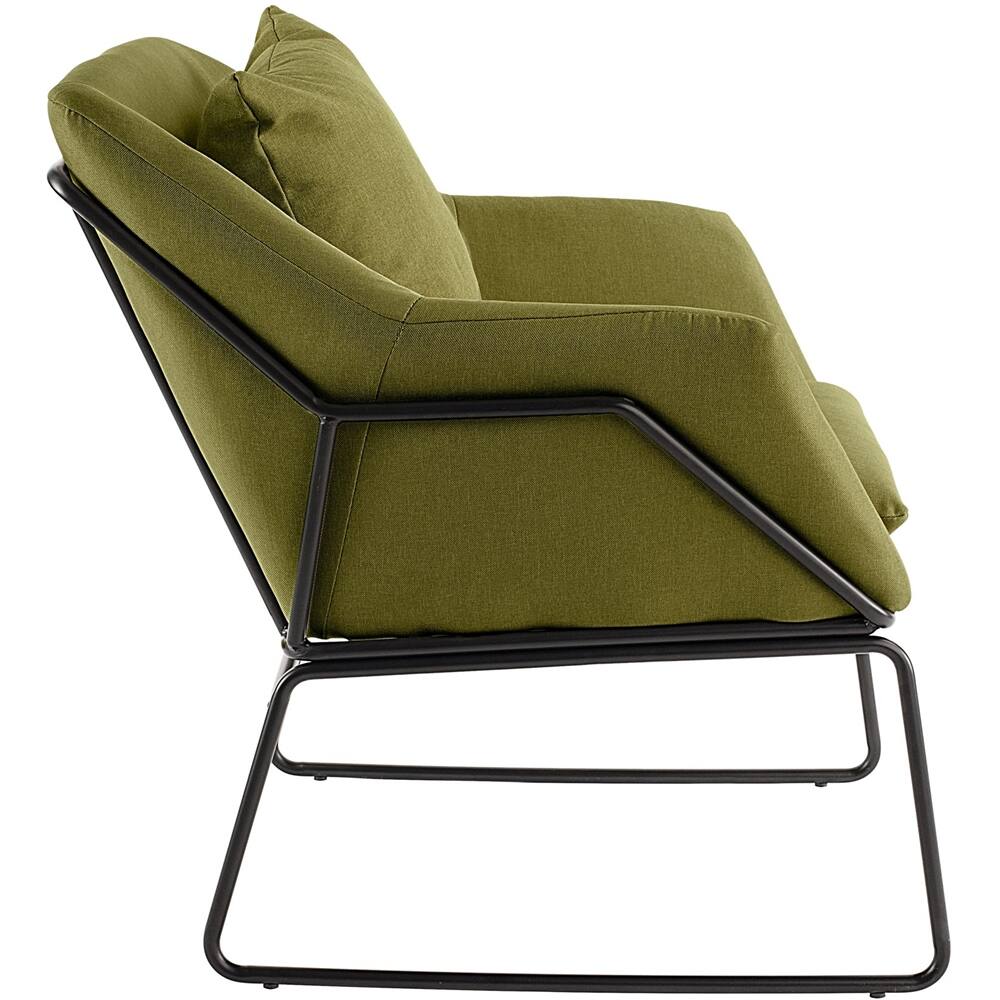 Alt View 12. Elle Decor - Traditional Metal, Polyester & Polyester Blend Fabric Accent Chair - Pistachio.