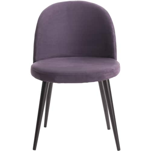 Elle Decor - Elle Décor Modern Polyester, Wood & Polyester Blend Fabric Accent Chair - French Violet