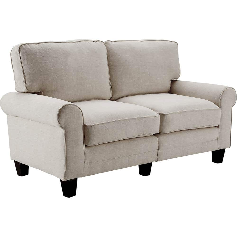 Angle View: Serta - Copenhagen 2-Seat Fabric Loveseat - Light Gray