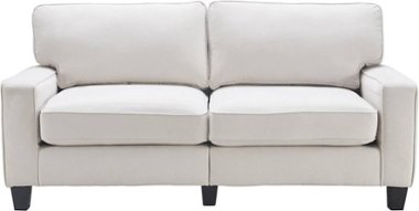 Serta - Palisades Modern 3-Seat Fabric Sofa - Cream - Front_Zoom