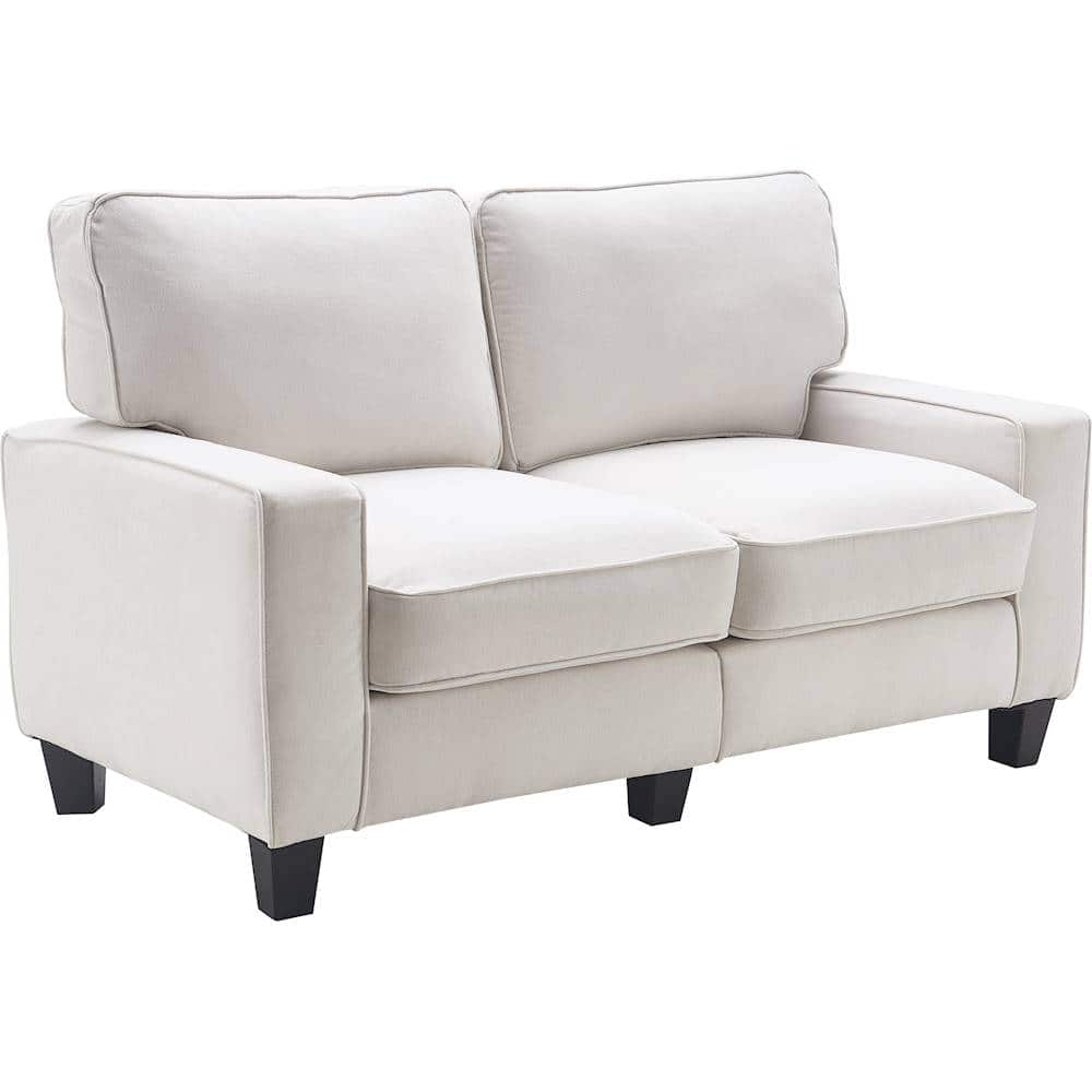 Angle View: Serta - Palisades 2-Seat Fabric Loveseat - Cream