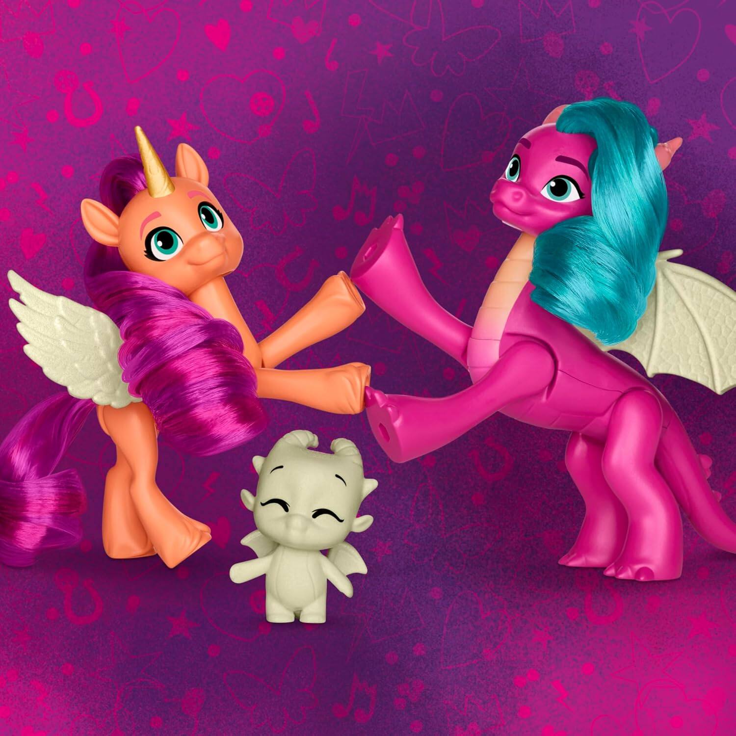 Alt View 5. My Little Pony - My Little Pony: Tell Your Tale Dragon Light Reveal, 3 Glow in The Dark Dolls, 3-Inch Scale Toys for Girls and Boys Ages.
