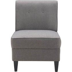 Serta - Copenhagen Modern Accent Slipper Chair - Gray - Front_Zoom