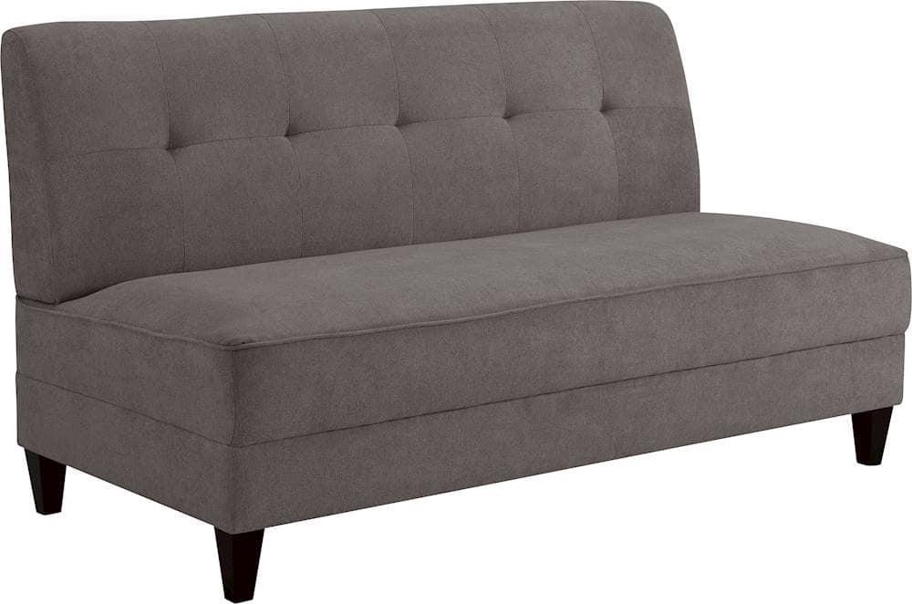 Angle View: Elle Decor - Yvonne 3-Seat Fabric Sofa - Dark Gray