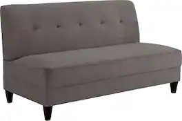 Elle Decor - Yvonne 3-Seat Fabric Sofa - Dark Gray
