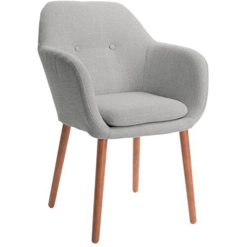 Alt View 14. Elle Decor - Mid-Century Modern Polyester, Wood & Polyester Blend Fabric Accent Chair - French Gray.