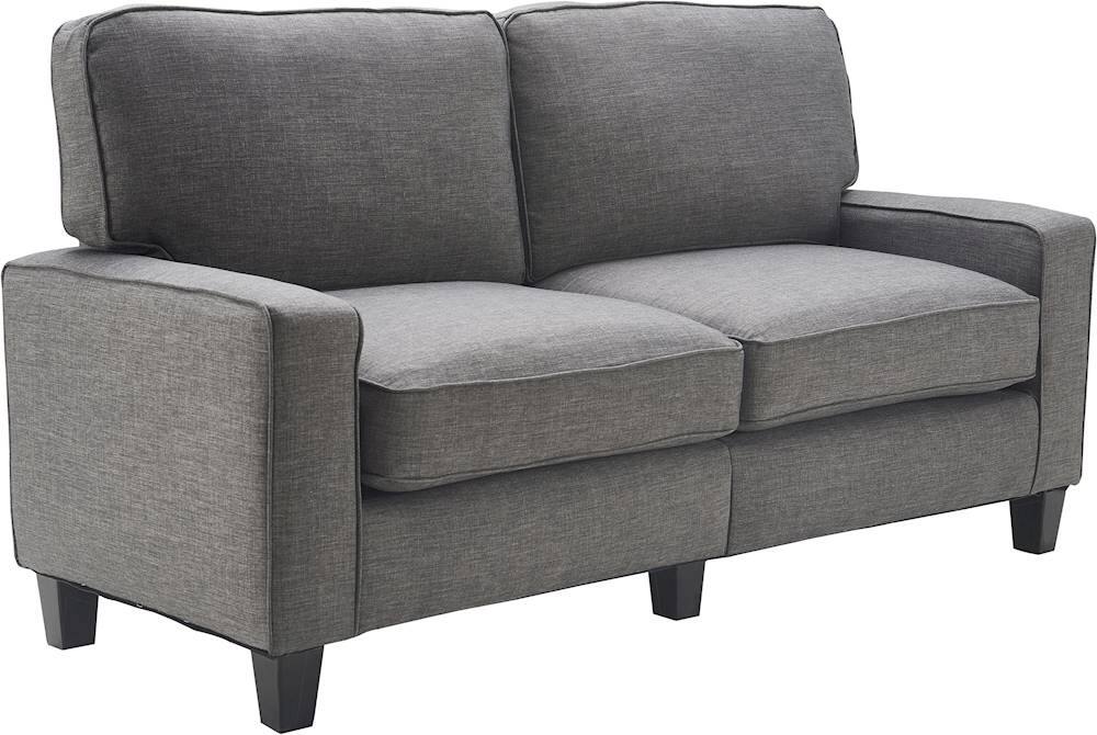 Angle View: Serta - Palisades 2-Seat Fabric Loveseat - Gray