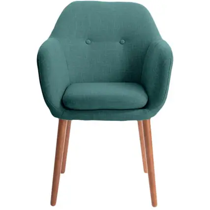 Front. Elle Decor - Elle Décor Mid-Century Modern Armchair - French Turquoise.