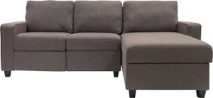 Serta - Palisades Contemporary Fabric Reclining Sectional - Gray - Front_Zoom