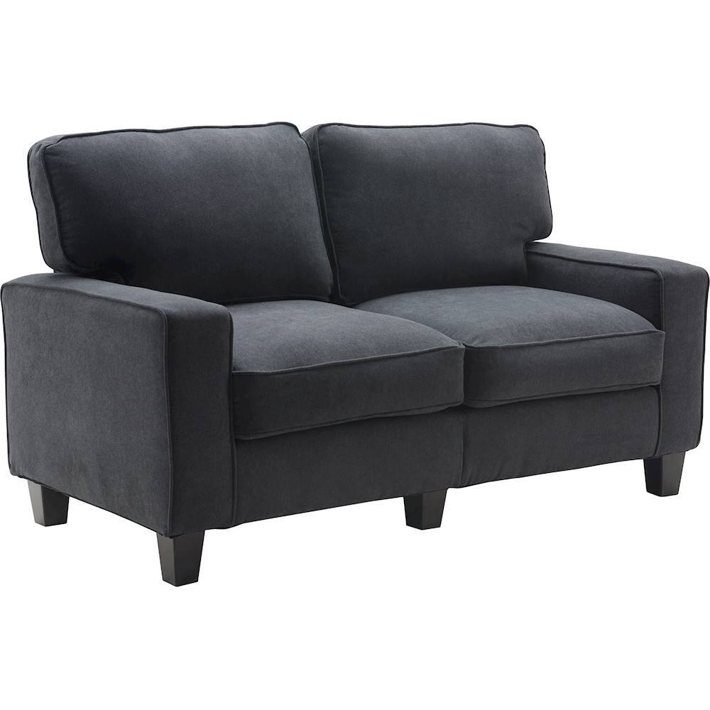 Angle View: Serta - Palisades 2-Seat Fabric Loveseat - Charcoal