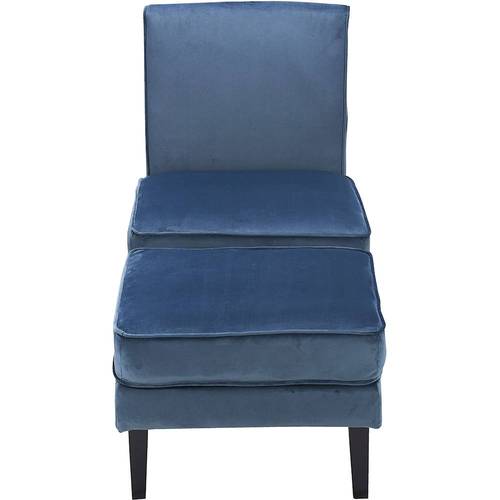Elle Decor - Olivia Chair with Ottoman - Cobalt
