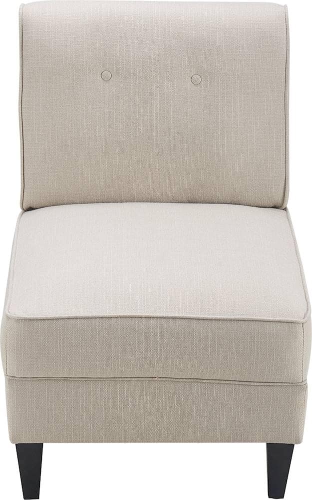 Front. Serta - Copenhagen Modern Accent Slipper Chair - Cream.