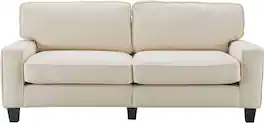 Serta - Palisades Modern 3-Seat Fabric Sofa - Buttercream