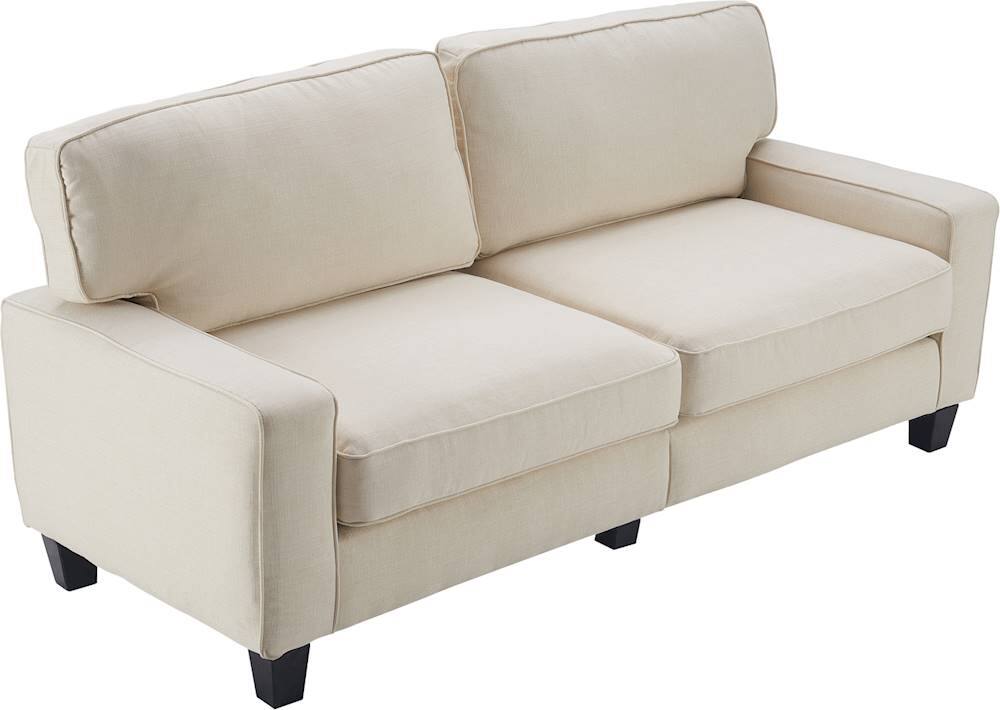 Alt View 11. Serta - Palisades Modern 3-Seat Fabric Sofa - Buttercream.