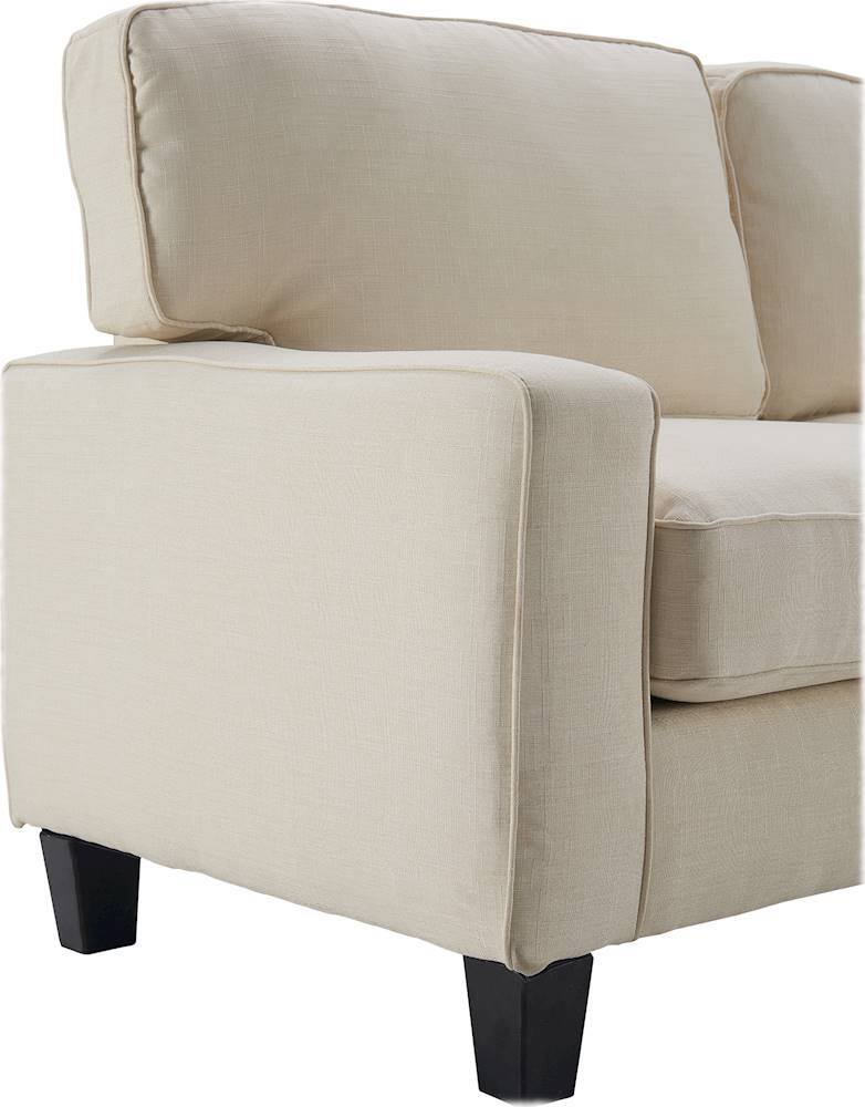 Alt View 15. Serta - Palisades Modern 3-Seat Fabric Sofa - Buttercream.