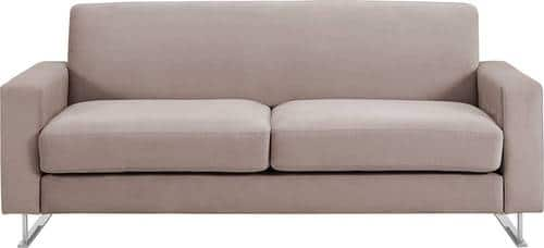 Elle Decor - Baylie Modern 3-Seat Velvet Sofa - French Taupe Velvet