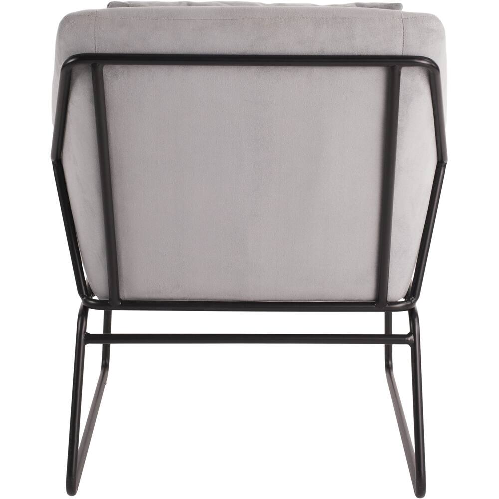 Alt View 11. Elle Decor - Traditional Metal, Polyester & Polyester Blend Fabric Accent Chair - French Gray.