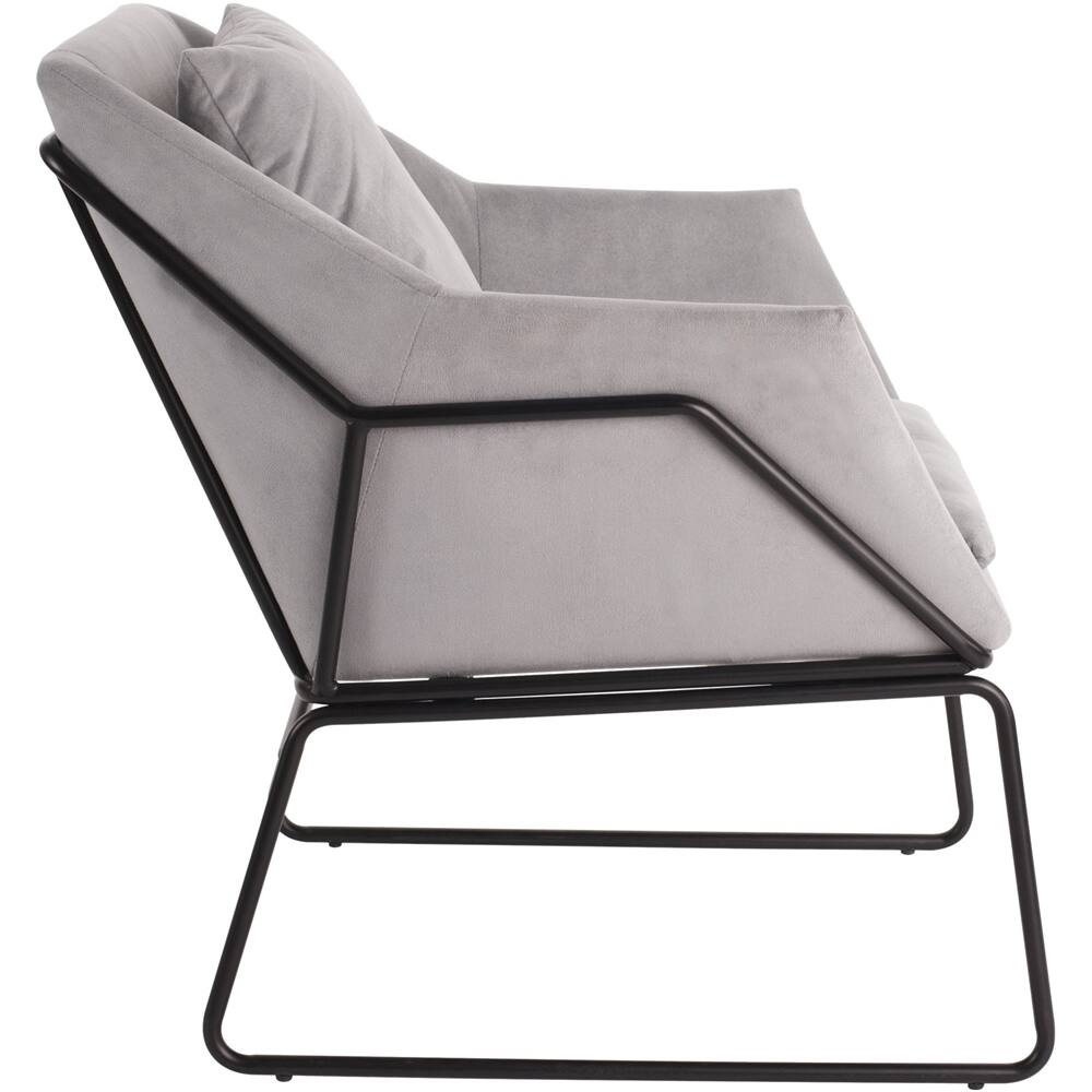 Alt View 12. Elle Decor - Traditional Metal, Polyester & Polyester Blend Fabric Accent Chair - French Gray.