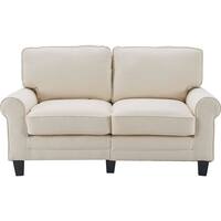Serta - Copenhagen 2-Seat Fabric Loveseat - Buttercream - Front_Zoom
