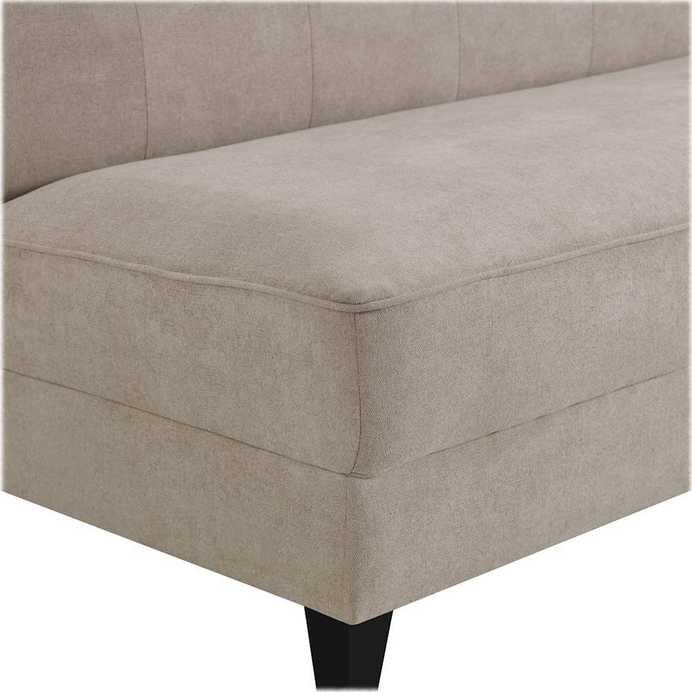 Alt View 12. Elle Decor - Yvonne 3-Seat Fabric Sofa - Ivory.