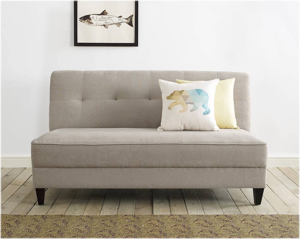 Alt View 15. Elle Decor - Yvonne 3-Seat Fabric Sofa - Ivory.