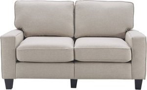 Serta - Palisades 2-Seat Fabric Loveseat - Light Gray - Front_Zoom