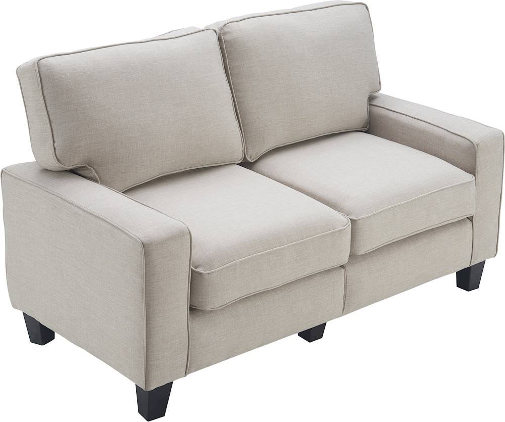 Alt View 11. Serta - Palisades 2-Seat Fabric Loveseat - Light Gray.