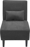 Serta - Palisades Modern Accent Slipper Chair - Charcoal - Front_Zoom