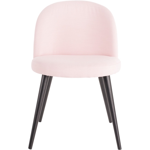 Elle Decor - Elle Décor Modern Polyester, Wood & Polyester Blend Fabric Accent Chair - French Pink