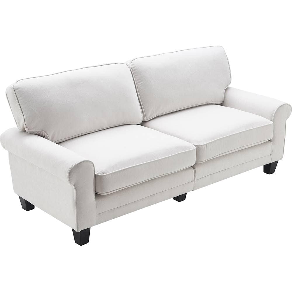 Angle View: Serta - Copenhagen 3-Seat Fabric Sofa - Cream