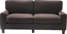 Serta - Palisades Modern 3-Seat Fabric Sofa - Dark Brown