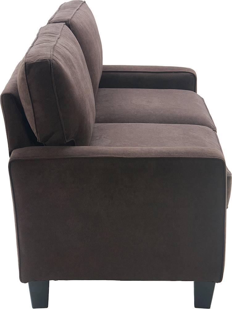 Alt View 12. Serta - Palisades Modern 3-Seat Fabric Sofa - Dark Brown.