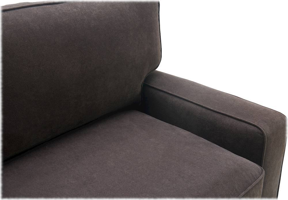 Alt View 14. Serta - Palisades Modern 3-Seat Fabric Sofa - Dark Brown.