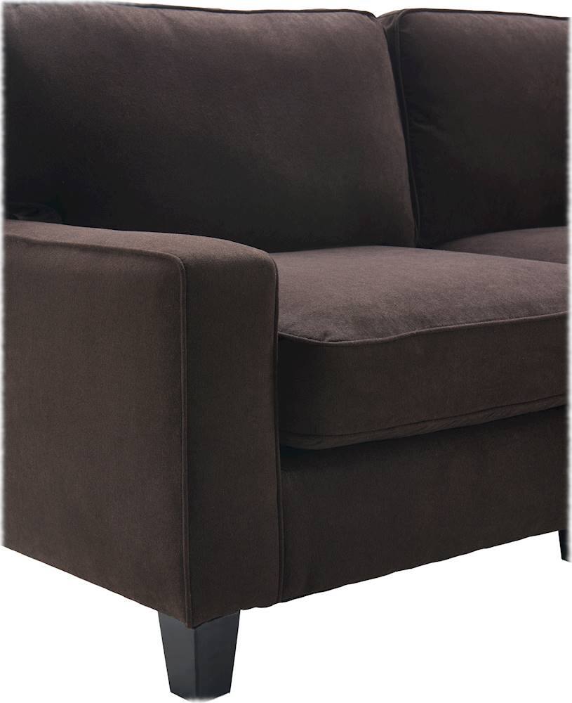 Alt View 15. Serta - Palisades Modern 3-Seat Fabric Sofa - Dark Brown.