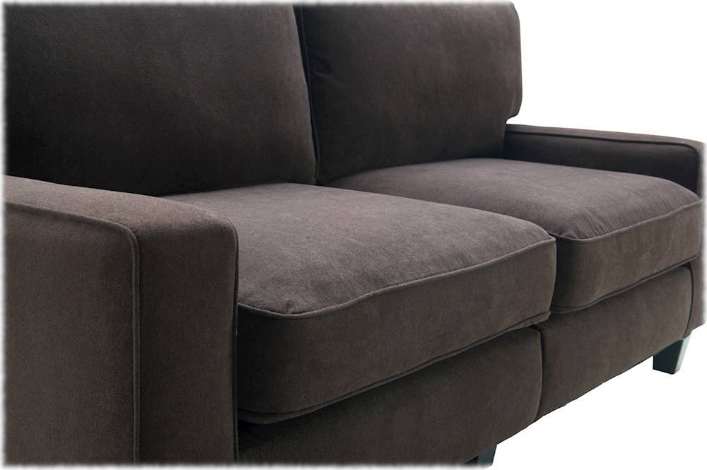 Alt View 17. Serta - Palisades Modern 3-Seat Fabric Sofa - Dark Brown.