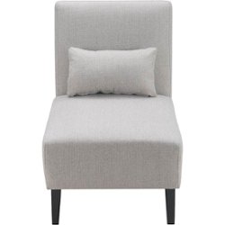 Serta - Palisades Modern Accent Slipper Chair - Light Gray - Front_Zoom