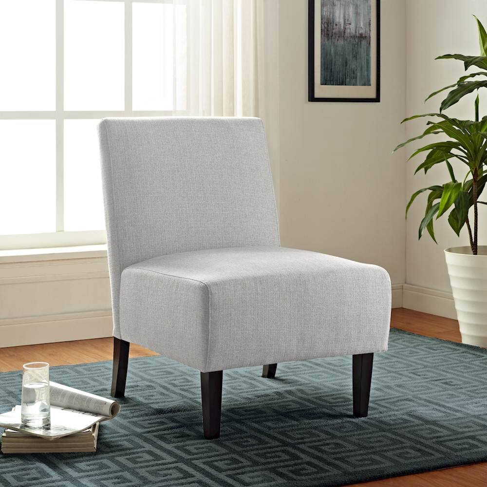 Alt View 22. Serta - Palisades Modern Accent Slipper Chair - Light Gray.