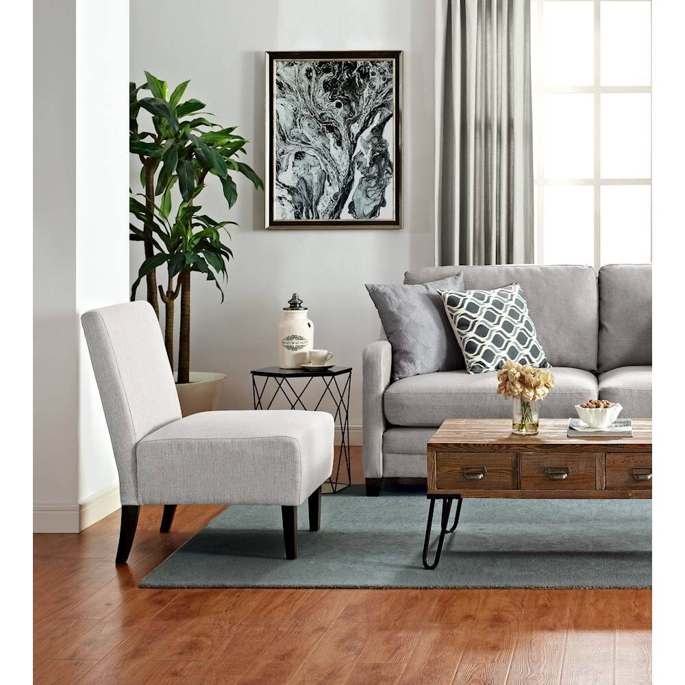 Alt View 23. Serta - Palisades Modern Accent Slipper Chair - Light Gray.