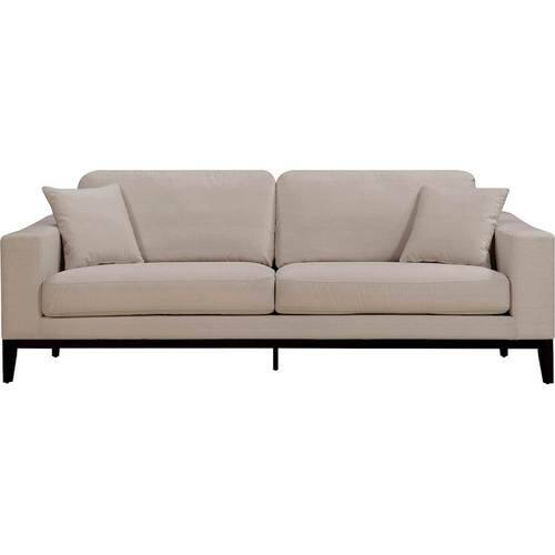  Elle Decor - Olivia 3-Seat Fabric Sofa - Cream