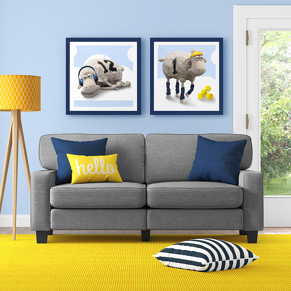 Angle View: Serta - Palisades Modern 3-Seat Fabric Sofa - Gray
