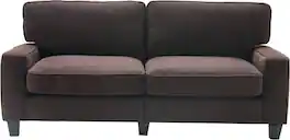 Serta - Palisades Modern 3-Seat Fabric Sofa - Dark Brown