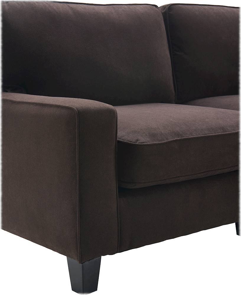 Alt View 15. Serta - Palisades Modern 3-Seat Fabric Sofa - Dark Brown.