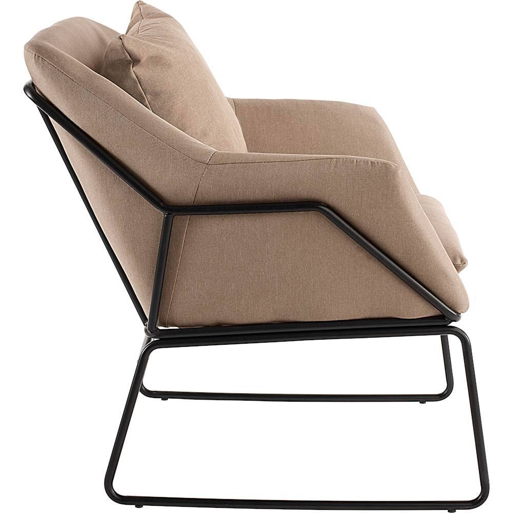Alt View 11. Elle Decor - Traditional Metal, Polyester & Polyester Blend Fabric Accent Chair - Taupe.