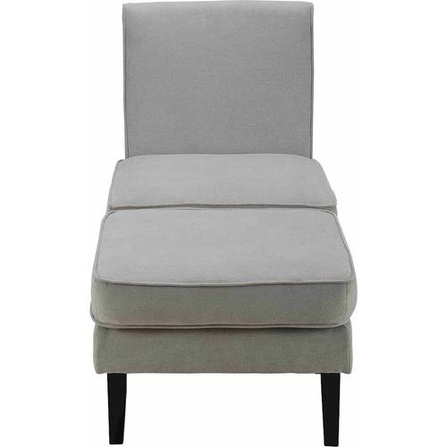 Elle Decor - Olivia Chair with Ottoman - Gray