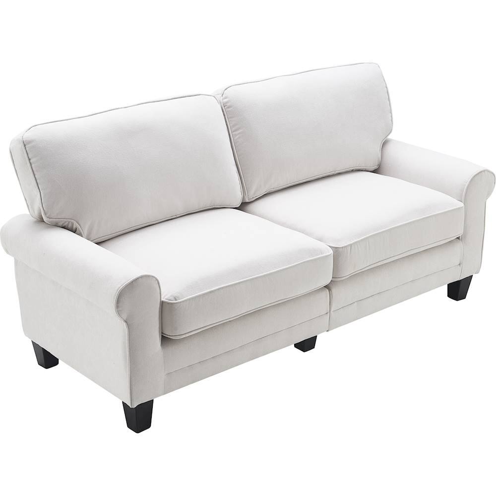 Angle. Serta - Copenhagen 3-Seat Polyester Fabric Sofa - Cream.